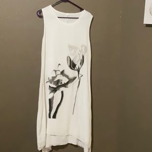 Size Large lined sleeveless Midi Dress